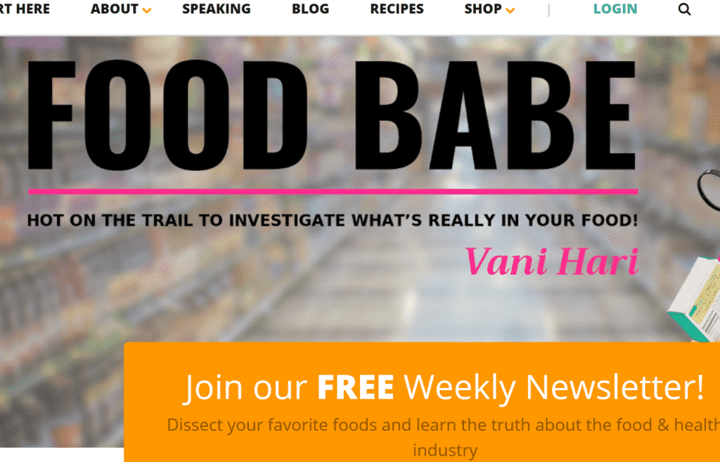 Let Vani help you understand how to become a Food Babe